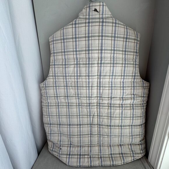 Tommy Bahama Rockland Coast Reversible Quilted Vest – XL Sand & Navy - Picture 6 of 13